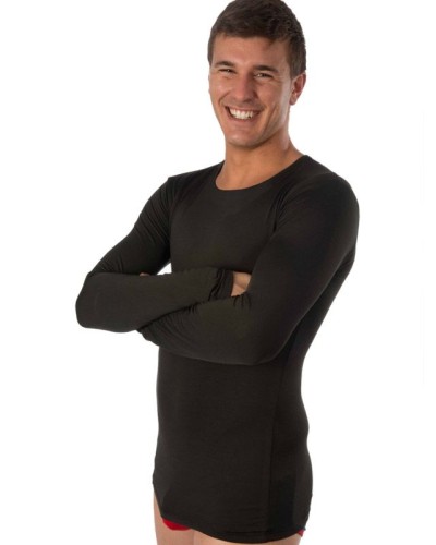 Camiseta hombre termal con felpa interior y manga larga