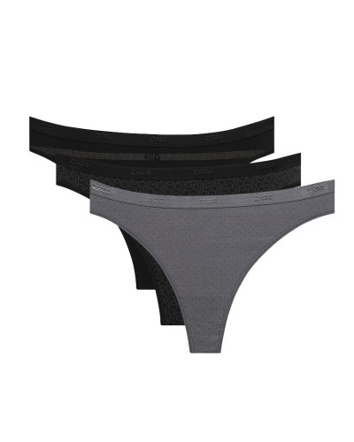 Pack de 3 tangas de algodón elástico