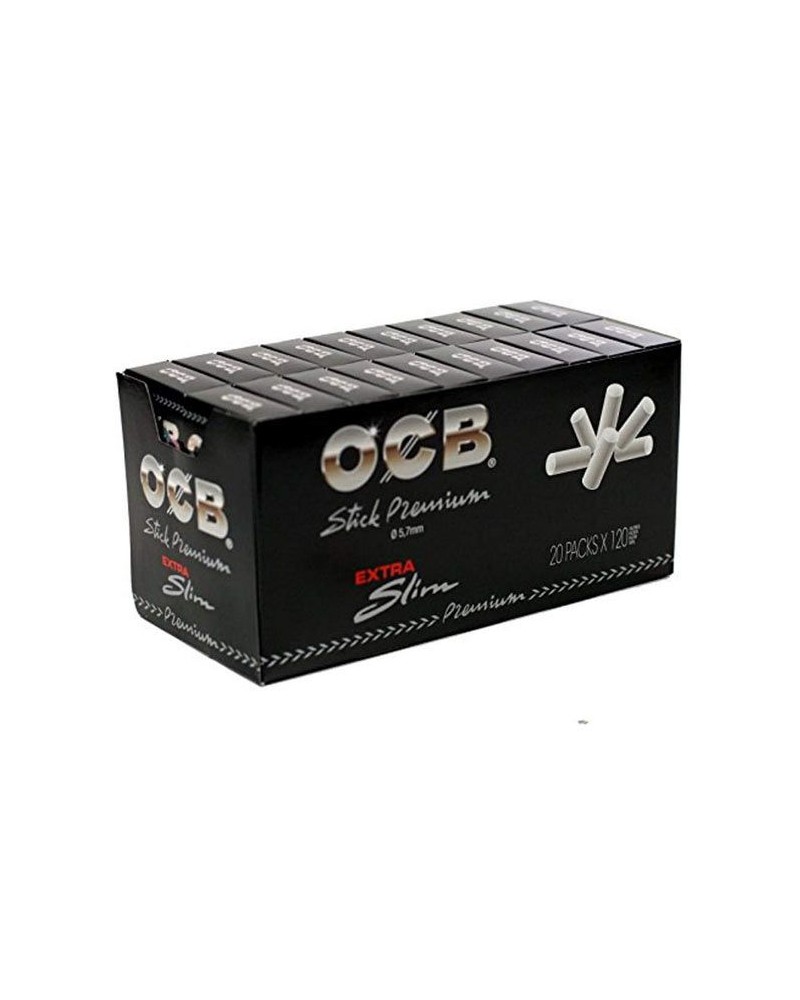 OCB stick premium, Filtros extra slim 5,7 mm, 20 paquetes X 120, blanco