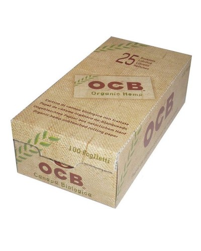 Ocb - Papel de cáñamo orgánico doble, 25 librillos