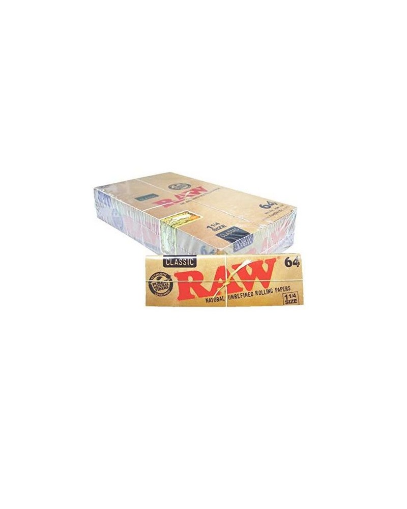 Caja Papel RAW Clásico 1/4 64 papeles - Papel de fumar RAW 24 librillos