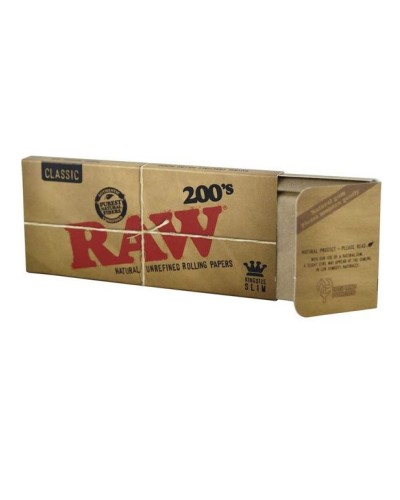 RAW 200's Classic - Papel de Liar (sin Pliegue, 200 Hojas por Cuaderno, 1 Caja, 40 Unidades)
