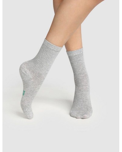 Pack de 2 pares de calcetines para mujer de algodón bio azul Green by Dim