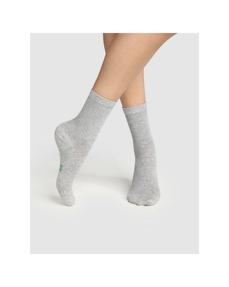 Pack de 2 pares de calcetines para mujer de algodón bio azul Green by Dim