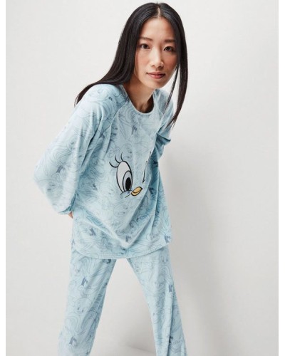 Gisela pijama Largo en Tejido Polar de Looney Tunes
