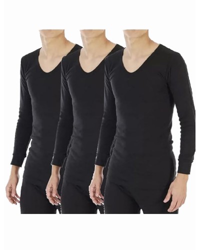 Camisetas Hombre M/L Afelpadas "V" x3