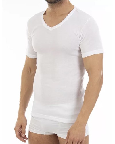 Camisetas Hombre M/C Frescas "V" x3