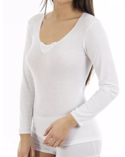 Pack x3 Camisetas Mujer M/L Cálidas Bordado