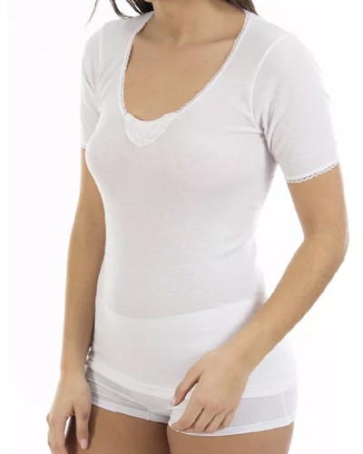 Pack x3 Camisetas Mujer M/C Cálidas Bordado