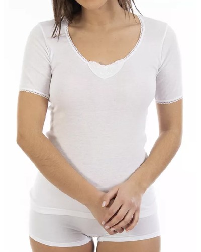 Pack x3 Camisetas Mujer M/C Cálidas Bordado
