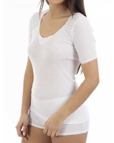 Pack x3 Camisetas Mujer M/C Cálidas Bordado