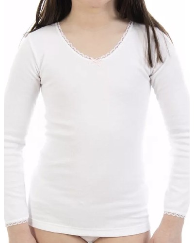 Pack x3 Camisetas Niña M/L Afelpadas "V"