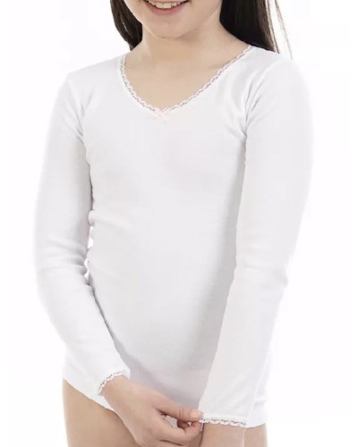 Pack x3 Camisetas Niña M/L Afelpadas "V"
