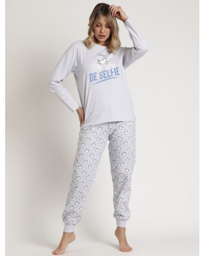 Pijama Mujer Manga Larga "Estoy de Selfie" | Mr. Wonderful & Aznar Innova