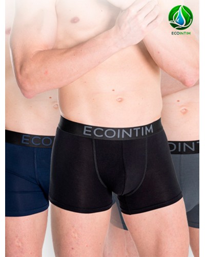 Pack de 3 Bóxers EcoIntimo de Bambú para Hombre Ultra Suaves, Transpirables