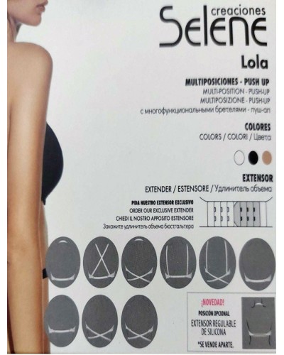 Sujetador push-up multiposición LOLA sin espalda - SELENE