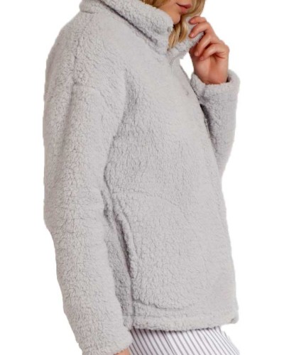 Bata Mujer Borreguito Cálida Color Perla o Beige | ADMAS Invierno