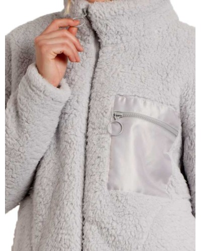 Bata Mujer Borreguito Cálida Color Perla o Beige | ADMAS Invierno