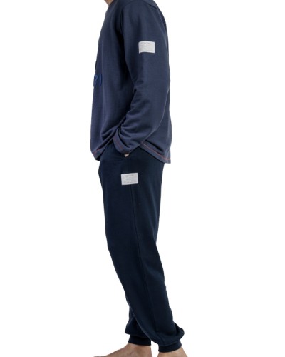 Pijama Hombre Azul Marino Felpa – NEW PLAN by ADMAS