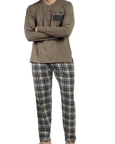 Pijama Hombre Manga Larga Tapeta "Never Give Up" by ADMAS