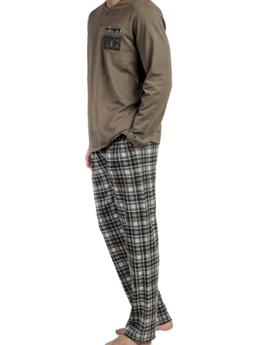 Pijama Hombre Manga Larga Tapeta "Never Give Up" by ADMAS