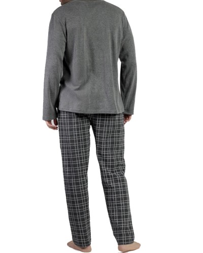 Pijama Hombre Gris Manga Larga Ebony – ADMAS