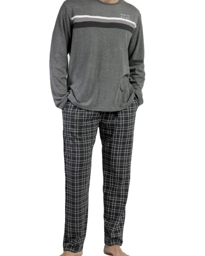 Pijama Hombre Gris Manga Larga Ebony – ADMAS