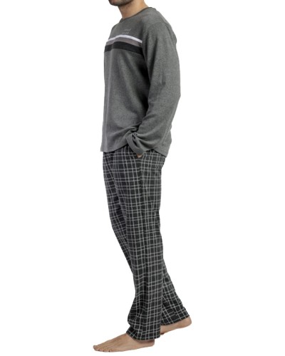 Pijama Hombre Gris Manga Larga Ebony – ADMAS