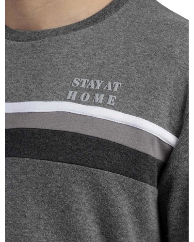 Pijama Hombre Gris Manga Larga Ebony – ADMAS