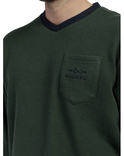 Pijama Hombre Admas Magnific Verde Oscuro - Admas