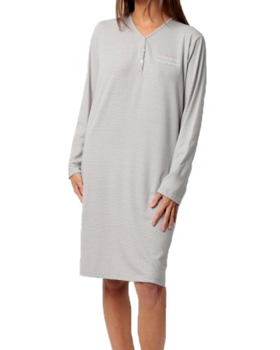 Camisón Mujer Gris Sleep Is My Superpower - Admas