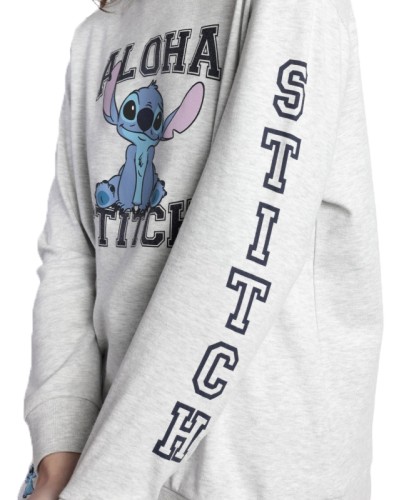 Pijama Mujer Disney Aloha Stitch Gris Claro - Aznar Innova