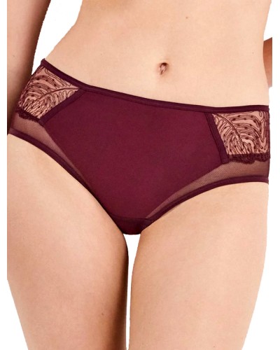 Braguita Mujer Ancha con Transparencias Burdeos-Morada - Gisela