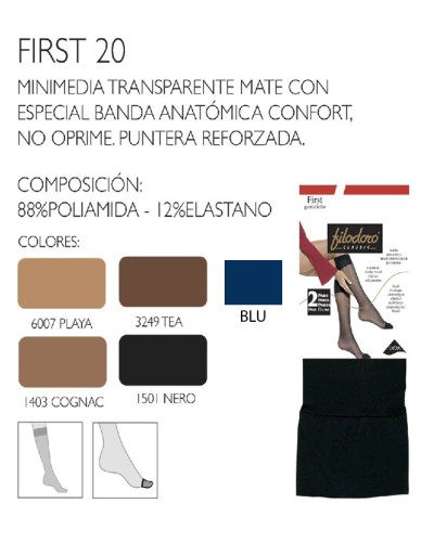 Pack de 2 pares de Mini Media Filodoro 20 Deniers