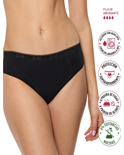 Braguita Menstrual Negra Flujo Muy Abundante - DIM