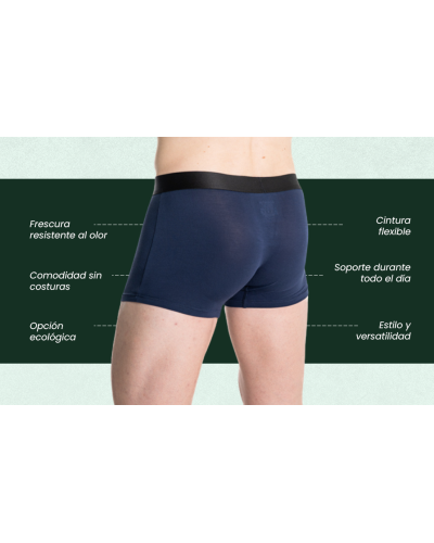 Pack de 3 Bóxers EcoIntimo de Bambú para Hombre Ultra Suaves, Transpirables