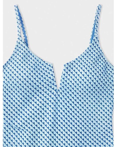 Bañador Azul Piqué Sin Aros y Foam Extraíble - Gisela