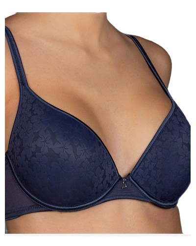 Sujetador REBECA con Aros y Relleno Jacquard Floral Copa B - Selene
