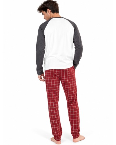 Pijama Hombre The Goonies Largo de Algodón con Pantalón de Cuadros - GISELA