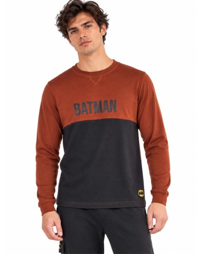 Pijama Hombre Batman Largo de Algodón Interlock Cómodo y Cálido - GISELA