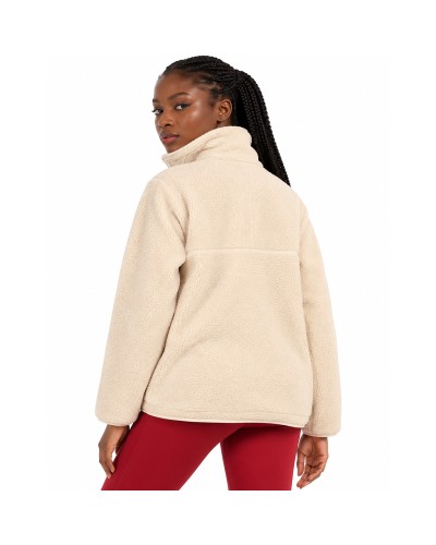 Abrigo-Chaqueta Polar Beige Ligera Sporty Urbana para Mujer - GISELA