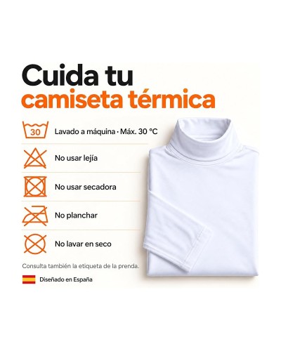 Camiseta Térmica HEATGUARD Mujer Cuello Alto Transpirable - HEATGUARD