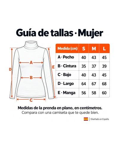 Camiseta Térmica HEATGUARD Mujer Cuello Alto Transpirable - HEATGUARD