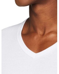 Camiseta de Algodón Manga Corta Cuello Pico Hombre