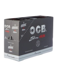 OCB 15448 Largo Negro Papel Plus Tips, 32 paquetitos