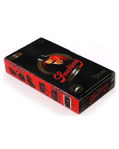 Smoking 1 Caja Black Deluxe Tamaño Mediano Papel de enrollar, 1250 Papeles