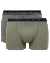 Pack 2 boxers coton stretch bio Green by Dim
