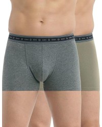 Pack 2 boxers coton stretch bio Green by Dim